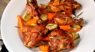 Roasted Chicken with Potatoes and Carrots