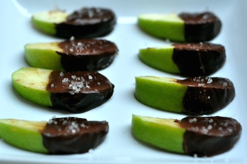 Apples Dipped In Dark Chocolate