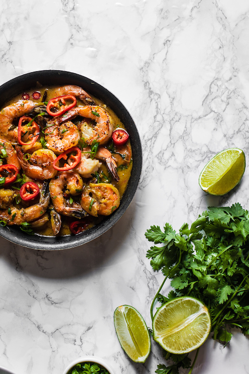 Shrimp in Thai Coconut Sauce