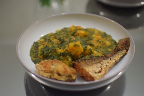 kale yam pottage