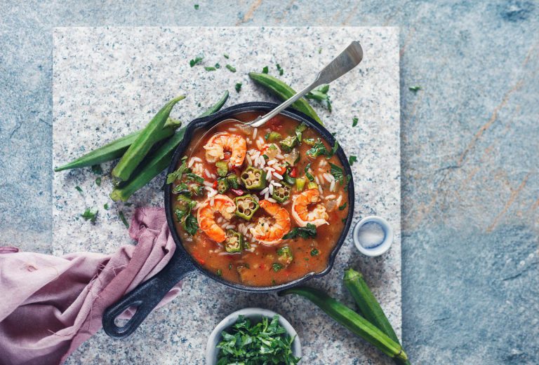 okra gumbo with shrimp